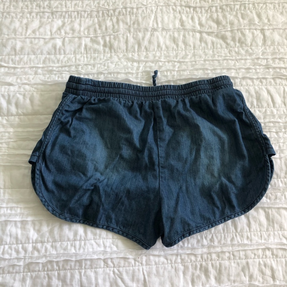 Bcbgeneration Denim Chambray Drawstring Shorts - image 3